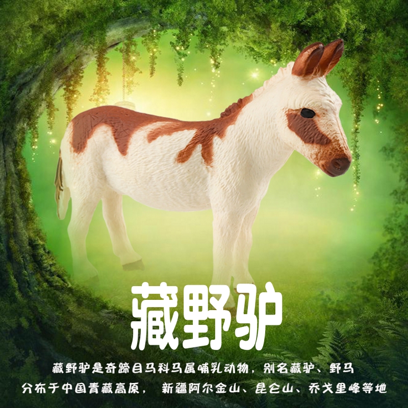 仿真动物模型藏野驴摆件