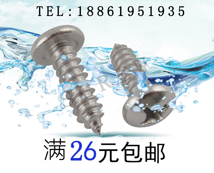 M5.5普通不锈钢圆头自攻钉木螺丝钉5.5*16*19*22*25*32*38*45-100