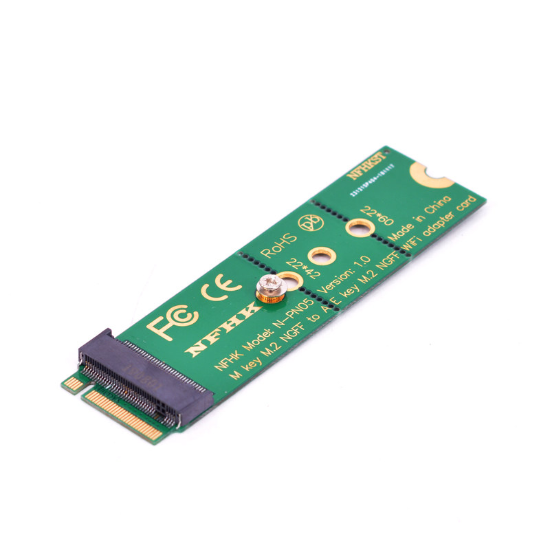 m2 pci-e m key 转 a e key ngff m.2 无线网卡 wifi 插槽转接卡