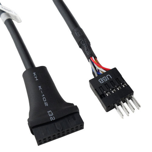 USB3.0 19针转9针线 公对母口 20pin转9pin母对公数据线