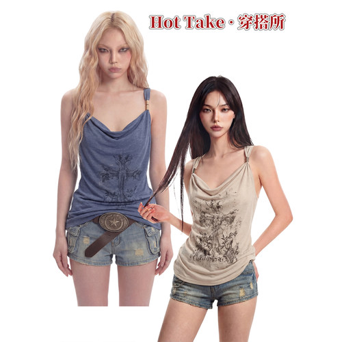 HotTake希腊风十字架显瘦吊带