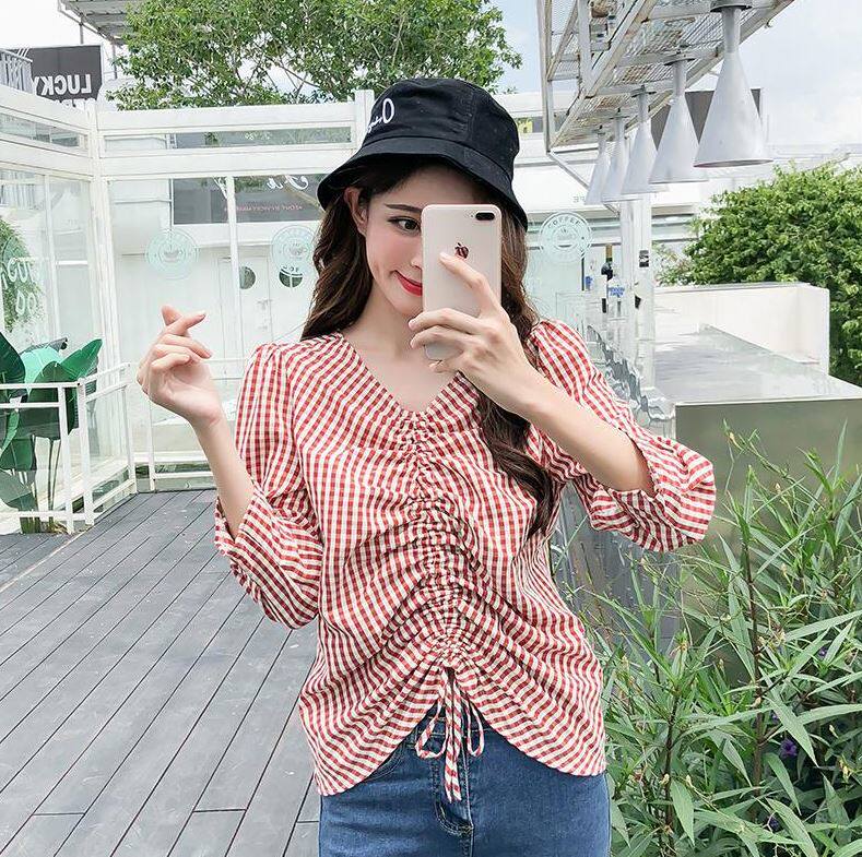leisure time Light cooked Sweet Internal lap jacket Self cultivation Waist Early autumn Princess shirt Lazy Long sleeve Versatile Korean Editionin the Women's clothing/Boutique , Shirt  category - from Buy2taobao.com to provide professional Taobao agent buy service