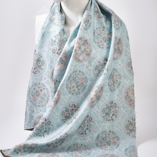 冰湖新中式国风织锦缎提花面料旗袍马甲外套布料高端定制裙子阿布