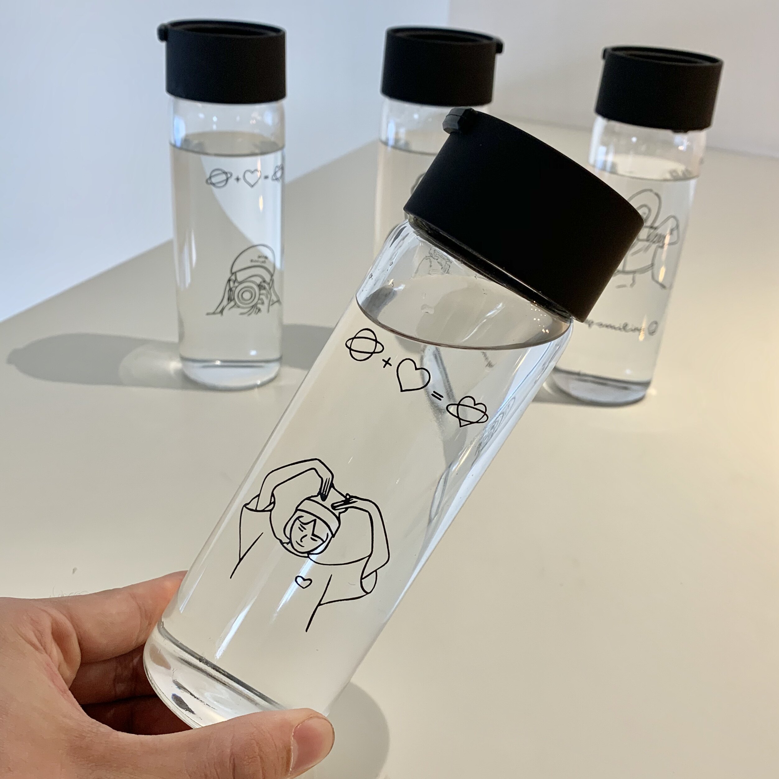 ins网红可爱孩玻璃杯卡通加厚耐热水杯韩式学生情侣随手杯