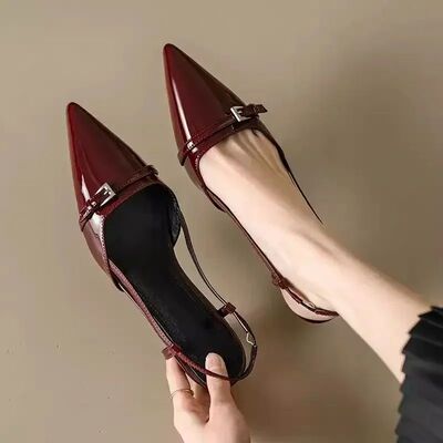 Mid Heel Office & Career Sandals Slip-on Shallow Solid Shoes