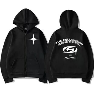 Ateez Break Band Tour The Print Wall Hoodies Wome Men Zipper