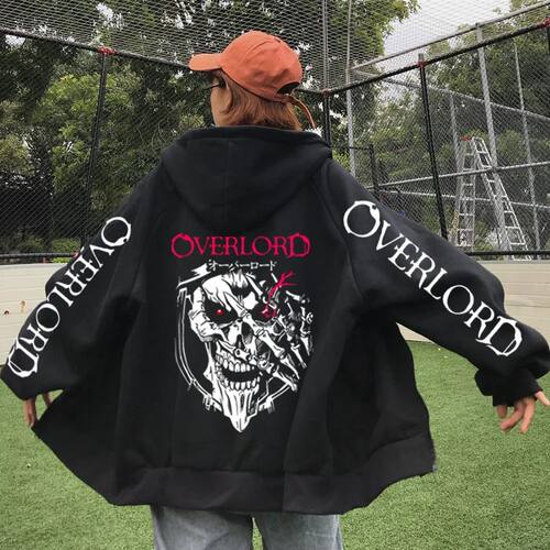 2022 Japan Anime Overlord Cosplay Horror Skull Hoodie Women