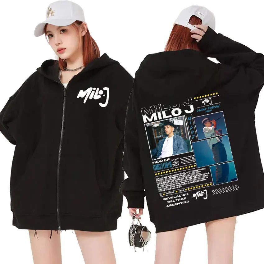 Rapper Milo J 111 Album Tour Zip Up Hoody Men Women Casual F