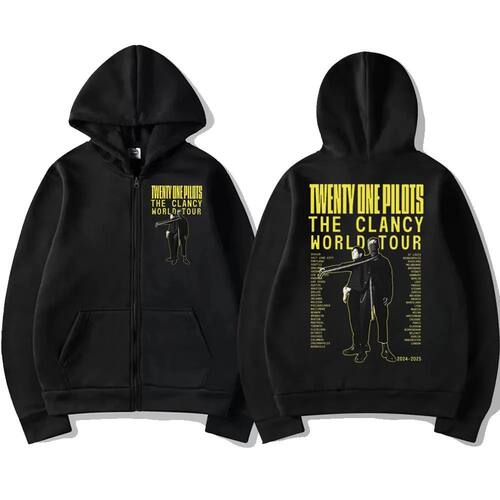 Twenty One Pilots The Clancy World Tour Zipper Hoodie Haraju
