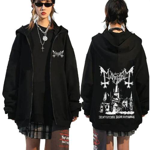 Mayhem De Mysteriis Dom Sathanas Album Zipper Hoodies Death