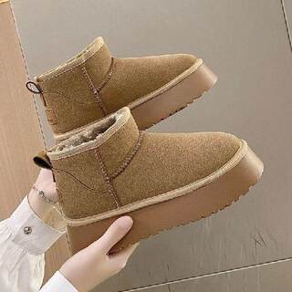 2023 Winter Women's Short Plush Warm Snow Boots Casual S