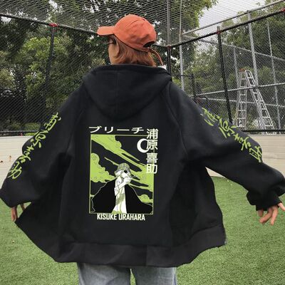 Hot Anime Bleach Urahara Kisuke Printed Hooded Men Women Man