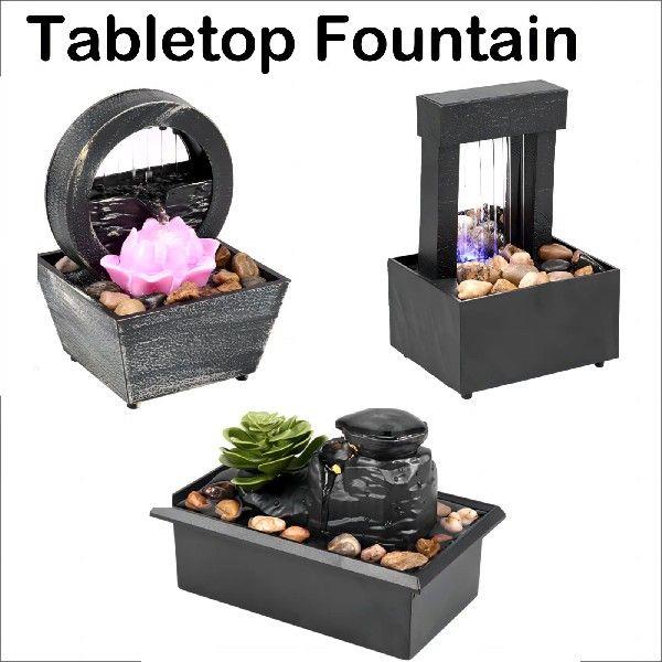 Desktop Water Fountain Decor TableTop Fountain Relaxation Ta-封面