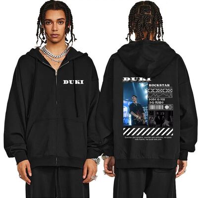 Hot Sale Rapper Duki Rockstar Zipper Hoodie Men Women Clothi