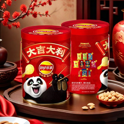 乐事薯片全家桶功夫熊猫620g