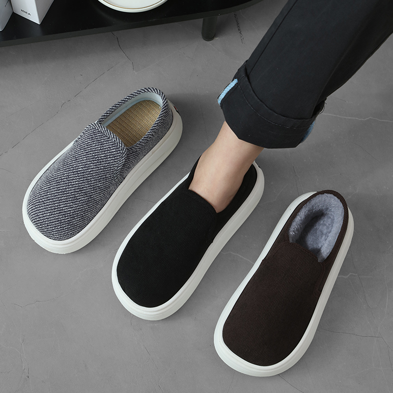 老北京外穿布鞋亚麻透气防臭休闲懒人鞋厚底男士四季鞋女平底鞋