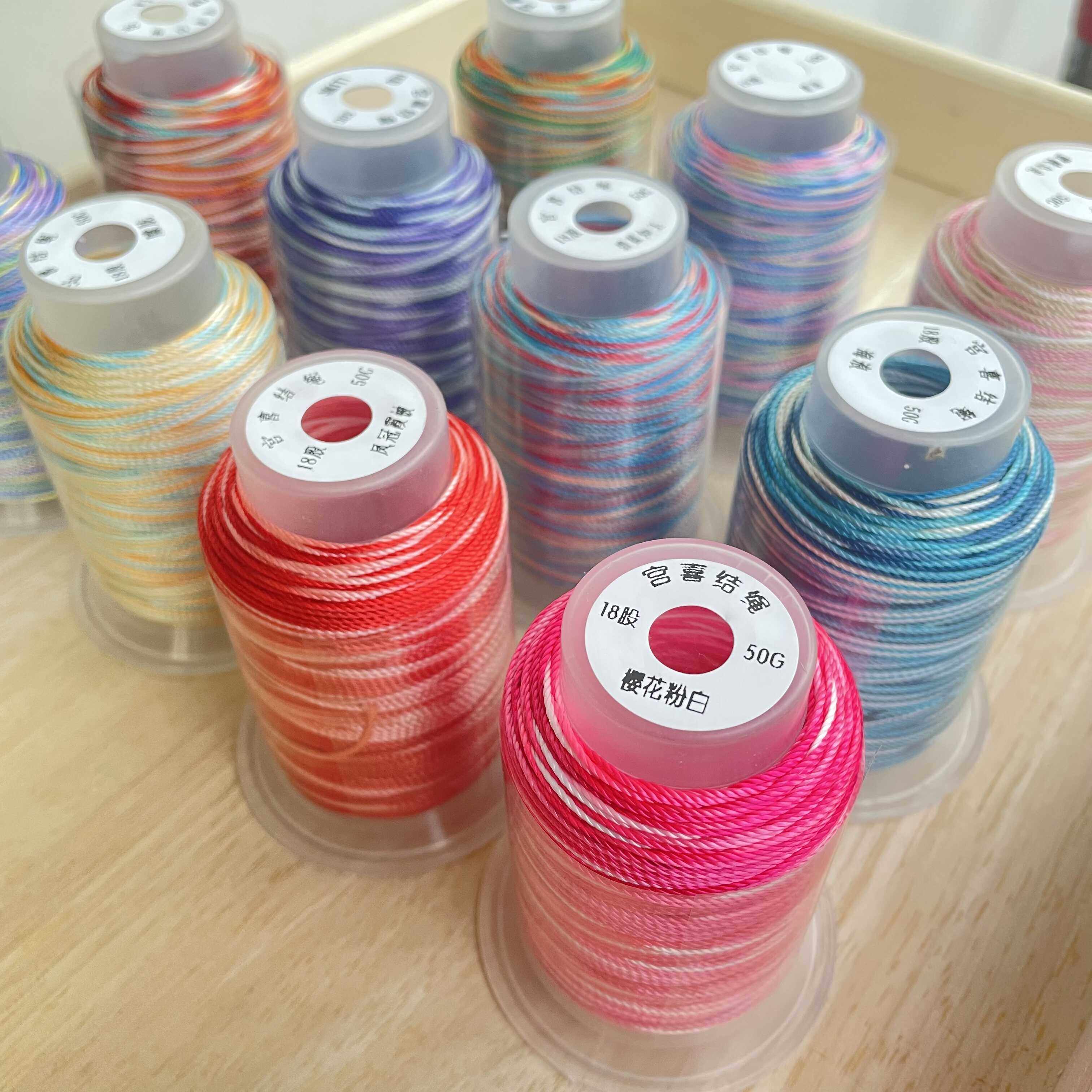 新品12股段然股线端午五彩线挂绳手链编织绳手工diy手绳编织线材