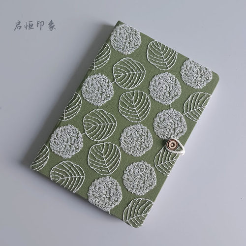 布艺刺绣A5A6树叶记事本随身本