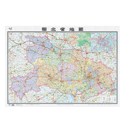 【加厚版】湖北省地图2025年修订版106*76厘米贴图高清防水家用商务办公湖北交通旅游行政区划地图