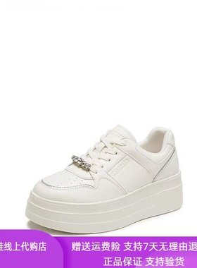 商场同款2026春新款厚奶酪小白鞋板鞋厚底休闲鞋简约女鞋A3832AM6