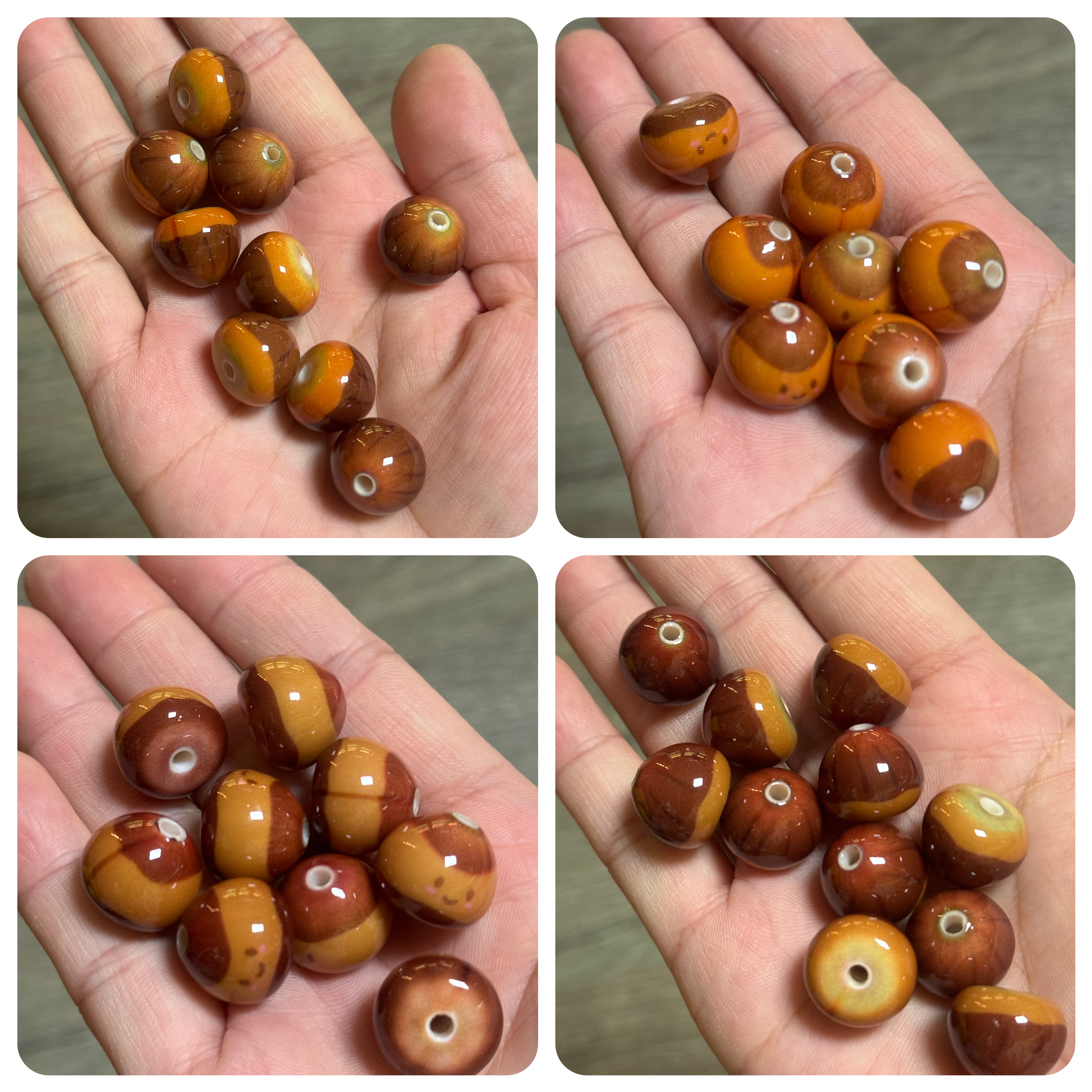 亚克力秋冬板栗子爆款JC表情百搭可爱ins跨境DIY手机包挂配饰