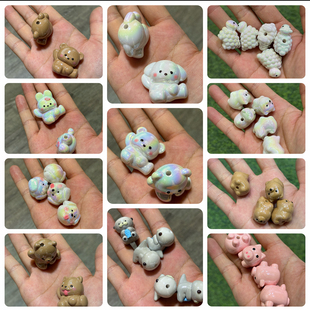 陈明可爱立体动物系列通孔百搭春夏提溜欧美DIY手机包链车挂配饰