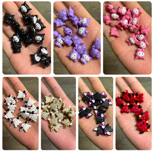 【合金】爱心库洛米西太后波点糖果阿飘郁金香手作包链钥匙配饰