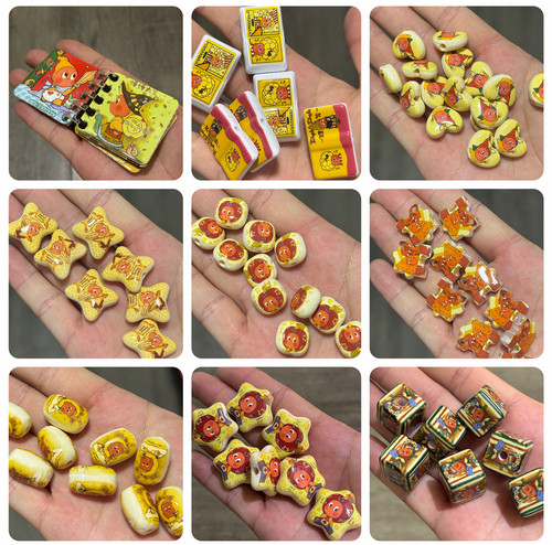 【8月杂货铺独家版权】苹果狗书/星星人套珠DIY手机包挂配饰