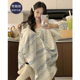 带胸垫纯棉长袖 套装 2025年新款 大码 睡衣家居服女春款 睡裙女春秋季