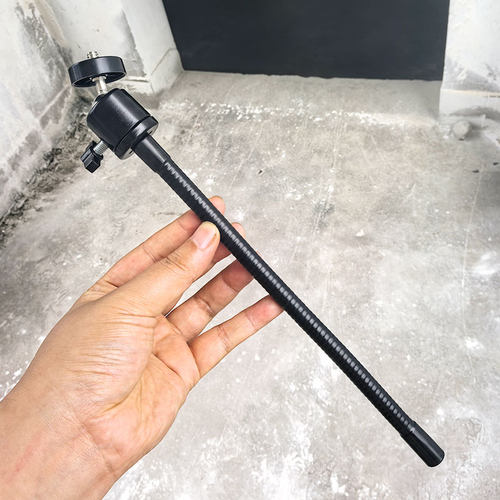 魔术软管万向云台加硬钢丝编织包胶软管三脚架手机支架配件1/4