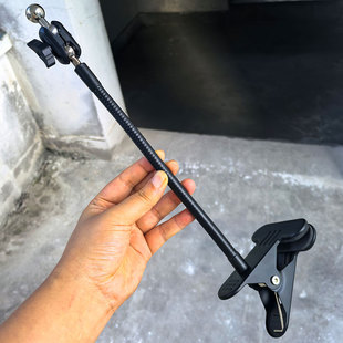 大力夹钢丝包胶软管手机支架配件万向节球头懒人直播自拍床头支撑