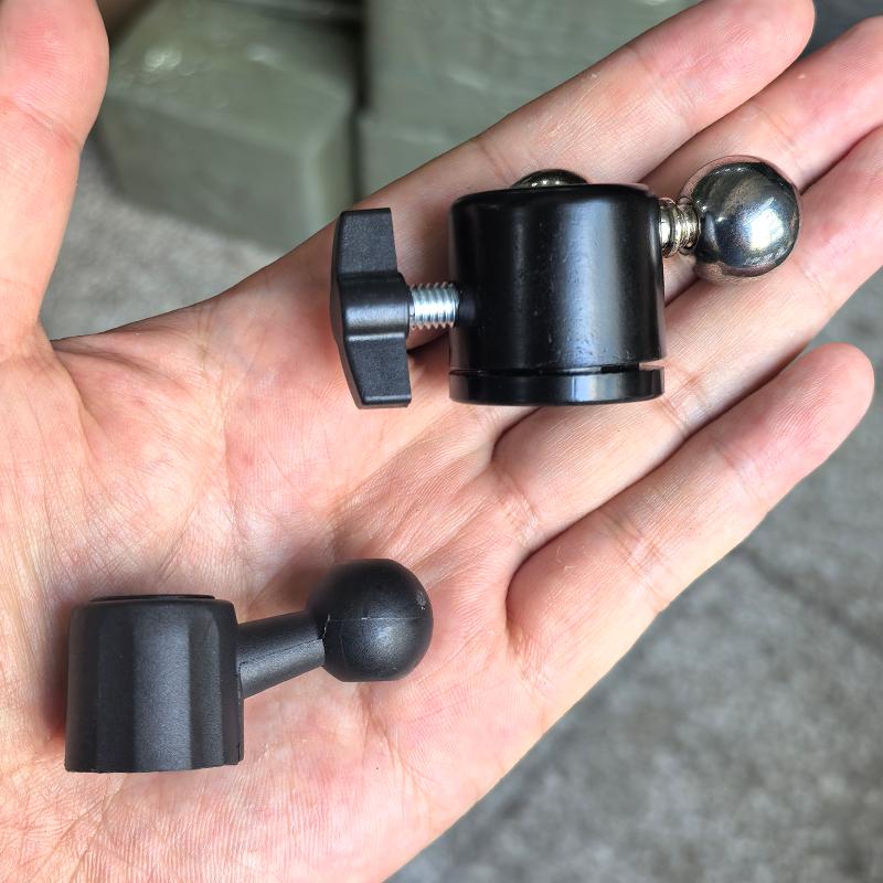 1/4转17mm球头云台手机夹三脚架直播支架万向转接头通用配件360度