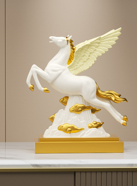 简约现代飞马树脂桌面摆件