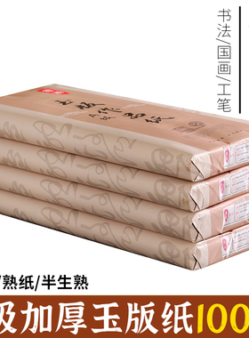 雅涵加厚A级玉版作品生宣半生熟纸三尺四尺书法国画纸毛笔字创作
