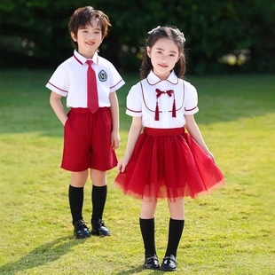 儿童夏季中小校服套装班服英伦风中国风幼儿园园服教师工作服