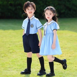 夏季儿童中小校服套装班服英伦风学院风幼儿园园服教师工作服