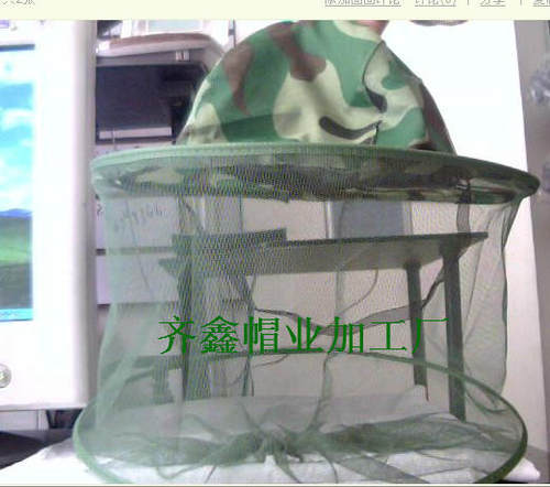 户外防蚊帽 野外钓鱼帽折叠帽 稻田收割防虫帽防蜂帽
