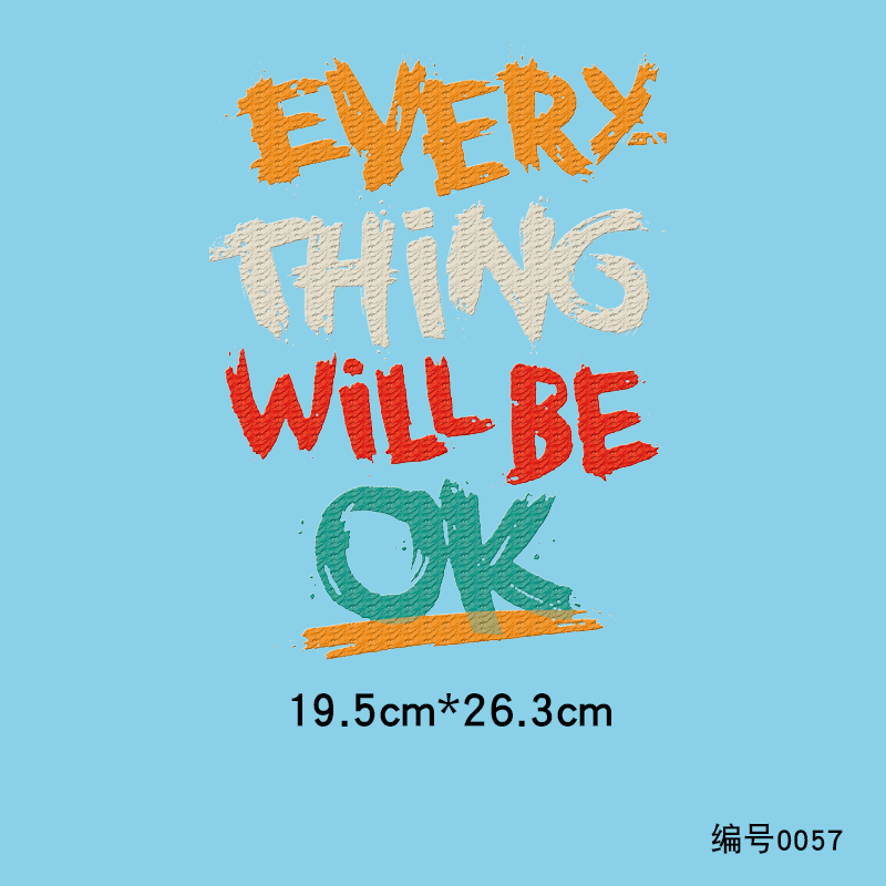 EVERYTHING WILL BE OK字母热转印烫画DIYT恤卫衣布贴柯式PET胶贴在类目 居家布艺, 缝纫DIY材料、工具及成品, 缝纫DIY配件/辅料/配饰, 布贴中 - 来自Buy2taobao.com提供专业的淘宝代购服务