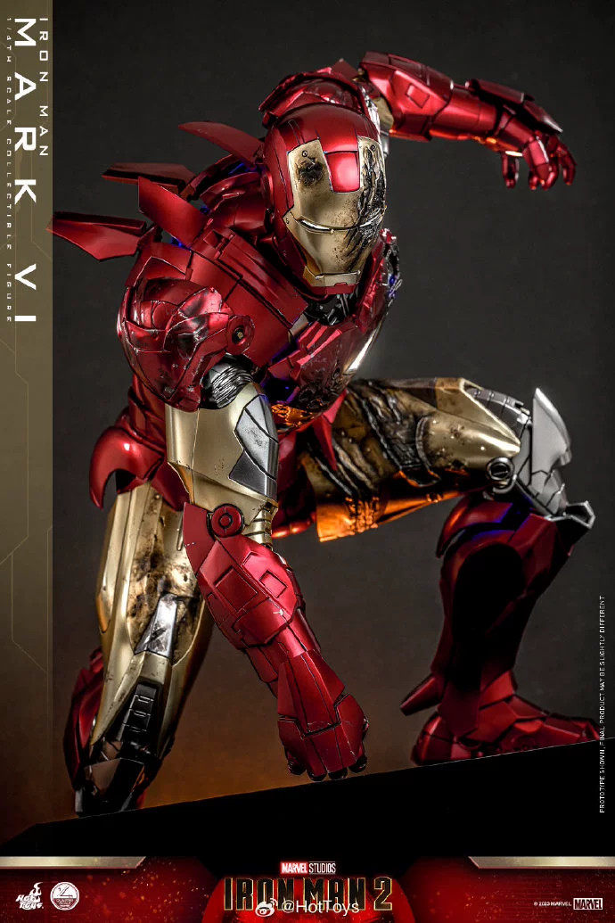 hot toys 钢铁侠2 钢铁侠 mark6 1/4 ht珍藏人偶兵人qs025 mk6