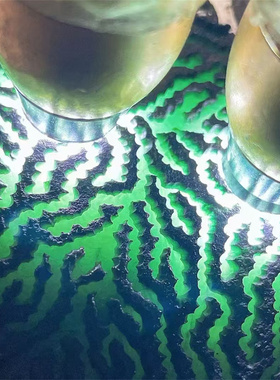 H11229 缅甸天然翡翠原石老坑莫西沙场口开窗手镯料 重1.1公斤