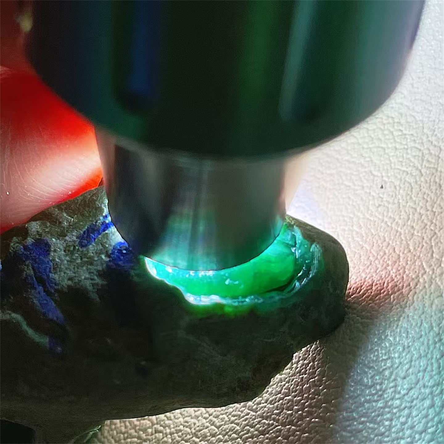 缅甸老坑后江翡翠原石色料15g