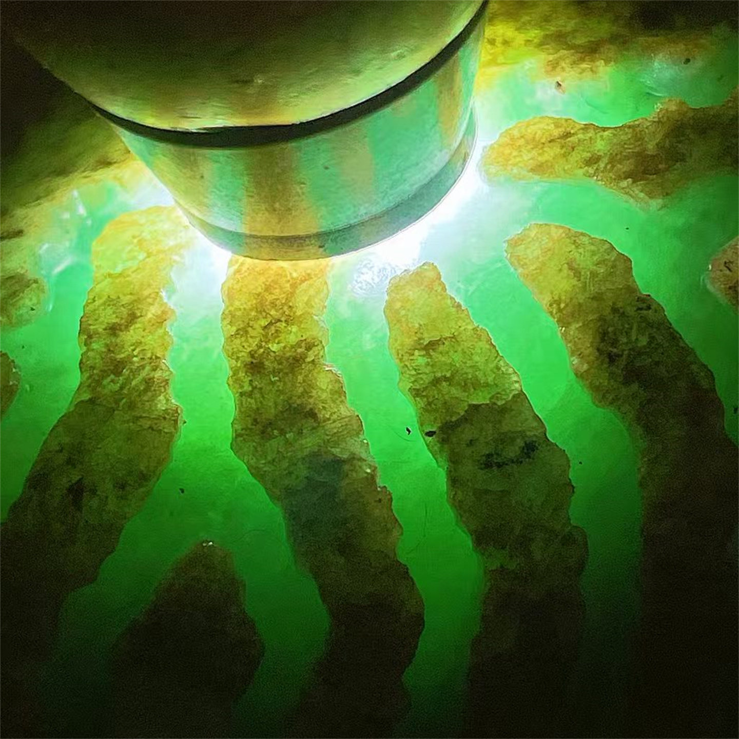 AA22301缅甸天然翡翠原石老坑木那场口开窗手镯料 重22公斤