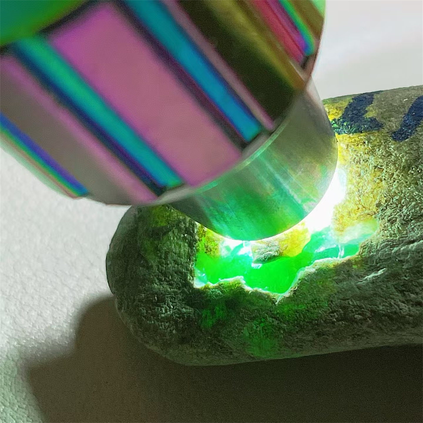 A33精品缅甸天然翡翠原石老坑后江场口色料牌子戒面料  重54克