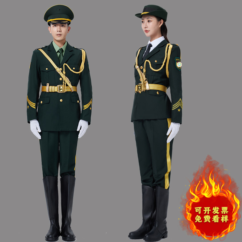 学生护卫队绿国旗班队仪仗队升旗仪式国旗服装学校套装礼服 - 实物图