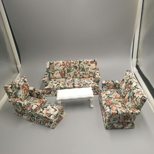 1：12娃娃屋dollhouse迷你木制小家具模型过家家玩具客厅套件2159