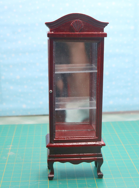 1：12娃娃屋dollhouse迷你木制小家具模型过家家玩具展示柜D101