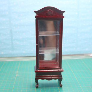 1：12娃娃屋dollhouse迷你木制小家具模型过家家玩具展示柜D101