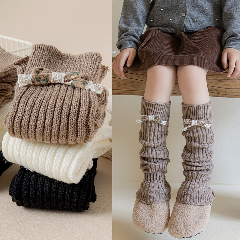 女童堆堆袜套保暖针织袜套袜春秋款小腿护腿袜套日系百搭袜腿套