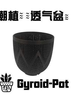 潮流块根、多肉、龙舌兰、龟甲龙植物3D打印透水呼吸透气盆WX003