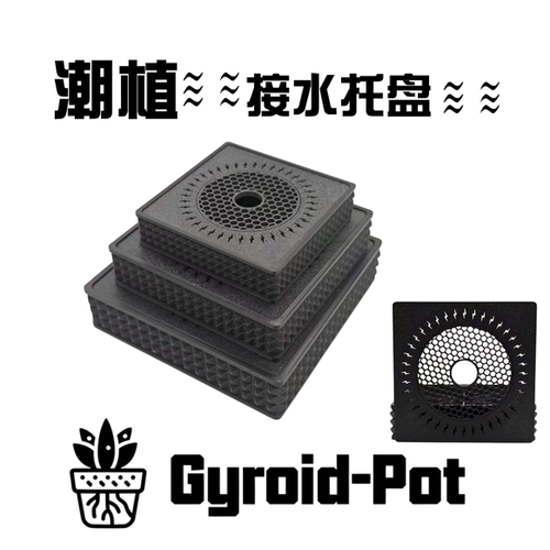 3D打印多肉块根植物接水托盘